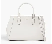Pebbled-leather tote - Gray