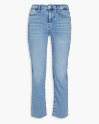 Frame Denim Le High Straight cropped mid-rise straight-leg jeans - Blue Blue