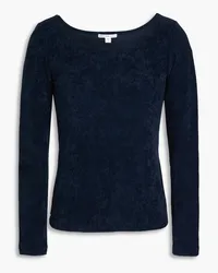 James Perse Crushed-velvet top - Blue Blue