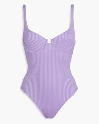 Melissa Odabash Sanremo ribbed cutout swimsuit - Purple Purple