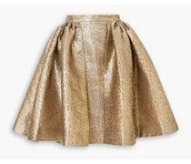 Pleated lamé skirt - Metallic