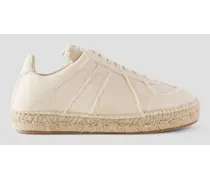 Replica canvas espadrille sneakers - White