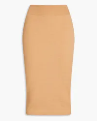 Enza Costa Ribbed cotton-blend skirt - Neutral Neutral