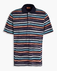 Missoni Striped cotton polo shirt - Blue Blue