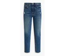Karolina Petite high-rise slim-leg jeans - Blue