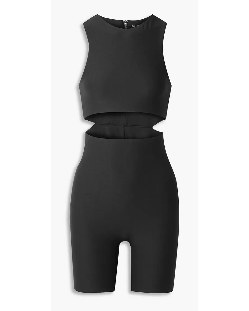 Jodie cutout stretch-jersey playsuit - Black