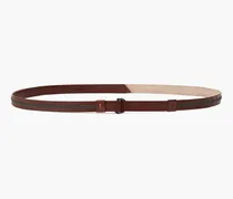 Embellished leather belt - Brown