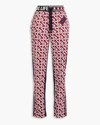 Dolce & Gabbana Logo-print fleece slim-leg pants - Burgundy Burgundy