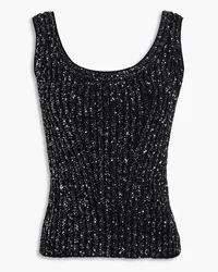 Missoni Sequin-embellished ribbed-knit tank - Black Black