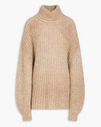 ba&sh Bear ribbed-knit turtleneck sweater - Neutral Neutral