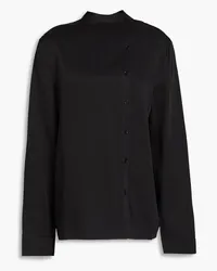 Loulou Studio Vosa slub satin-twill shirt - Black Black