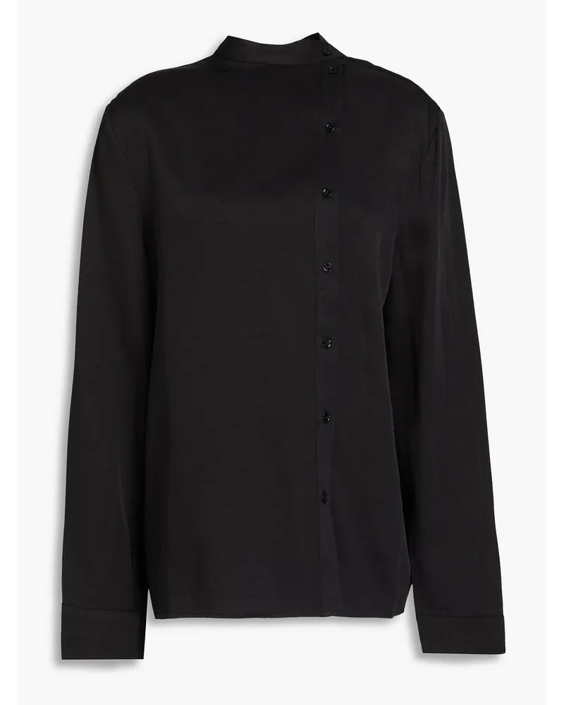 Loulou Studio Vosa slub satin-twill shirt - Black Black