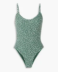 Matteau Scoop floral-print swimsuit - Green Green