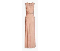 Embellished georgette gown - Pink