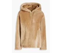 Shearling hooded jacket - Neutral
