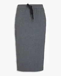 Brunello Cucinelli Stretch-cotton jersey midi skirt - Gray Gray