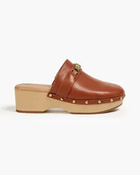 Sam Edelman Kaye embellished leather clogs - Brown Brown