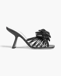 Nicholas Kirkwood 90mm Gift Wrap leather mules - Black Black