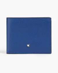 Montblanc Textured-leather wallet - Blue Blue