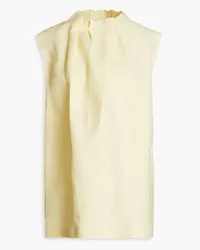 Jil Sander Pleated twill top - Yellow Yellow