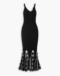 Helmut Lang Angela ribbed-knit maxi dress - Black Black