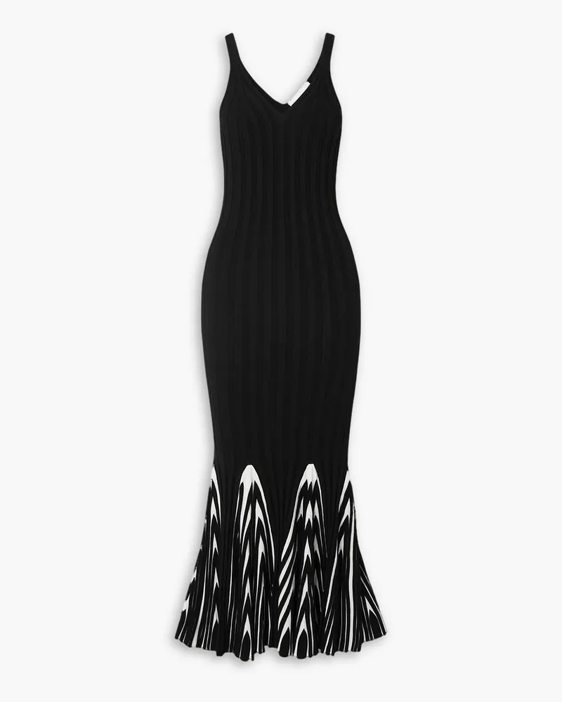 Helmut Lang Angela ribbed-knit maxi dress - Black Black