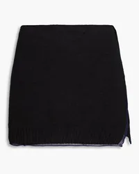 Jacquemus Bagnu cotton-blend bouclé mini wrap skirt - Black Black