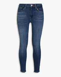 Frame Denim Le One cropped high-rise skinny jeans - Blue Blue