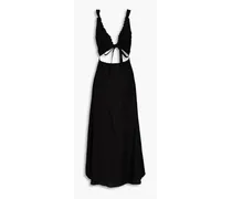 Tobago cutout linen maxi dress - Black