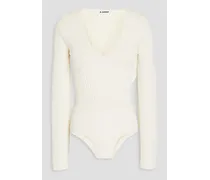 Ribbed-knit bodysuit - White