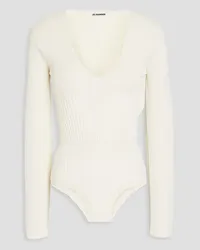 Jil Sander Ribbed-knit bodysuit - White White