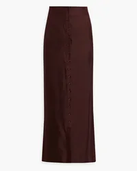 Loulou Studio Naroi silk-twill maxi skirt - Burgundy Burgundy