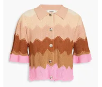 Crochet-knit top - Pink