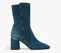 Embellished suede ankle boots - Blue