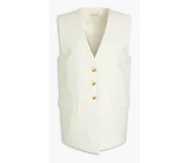 Yilan padded wool vest - White