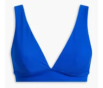 Violet triangle bikini top - Blue