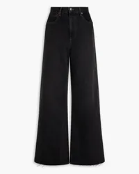 Veronica Beard Taylor high-rise wide-leg jeans - Black Black