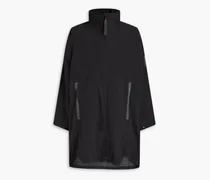 Oversized printed shell raincoat - Black