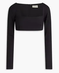 NICHOLAS Garima cropped stretch-jersey top - Black Black