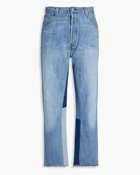 Levi's Paneled faded high-rise straight-leg jeans - Blue Blue