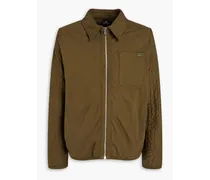 Quilted cotton-blend piqué jacket - Green