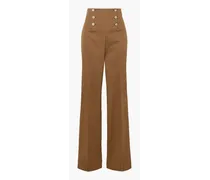 The Sailor stretch-cotton straight-leg pants - Brown