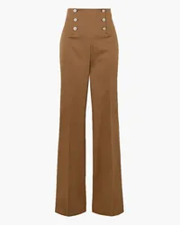 Giuliva Heritage Collection The Sailor stretch-cotton straight-leg pants - Brown Brown