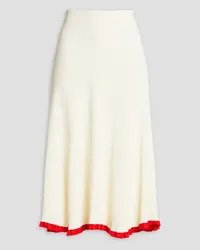 Jil Sander Ribbed-knit midi skirt - White White