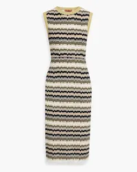 Missoni Metallic striped crochet-knit dress - Metallic Metallic