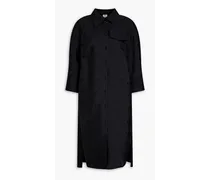 Alize jacquard midi shirt dress - Black