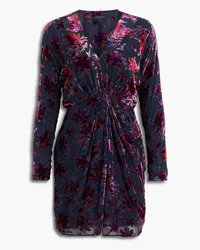 Rag & Bone Eloise gathered devoré-velvet mini dress - Pink Pink