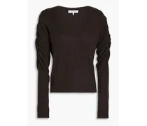 Ruched cashmere sweater - Brown