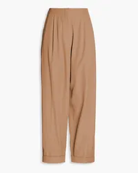 Roksanda Ilincic Alexia cotton and wool-blend twill straight-leg pants - Brown Brown