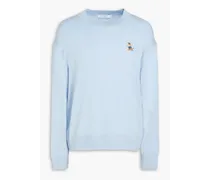 Appliquéd wool sweater - Blue